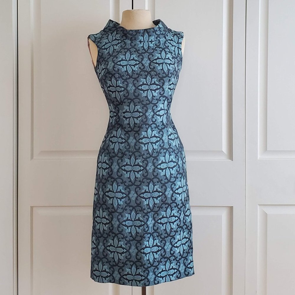 Vintage 1950's Fitted Brocade Dress